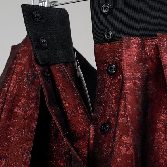 Dolce & Gabbana AW/09 Runway Pleated Metallic Red Skirt - Picture 7 of 9